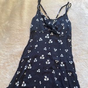 American eagle black dress with daises